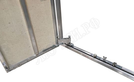 Люк под плитку Нажимной Мега Алюм 2.0, 2 створки Люк под плитку Нажимной Мега Алюм 2.0, 2 створки